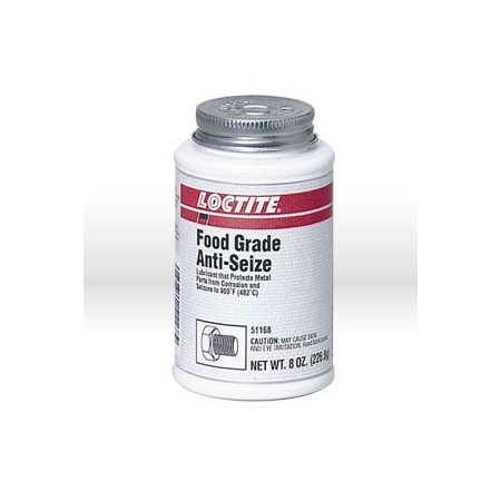 Loctite Anti Seize Lubricant, Food Grade Anti-Seize metal-free 8 oz. Net Wt. Brush Top LOC1167237